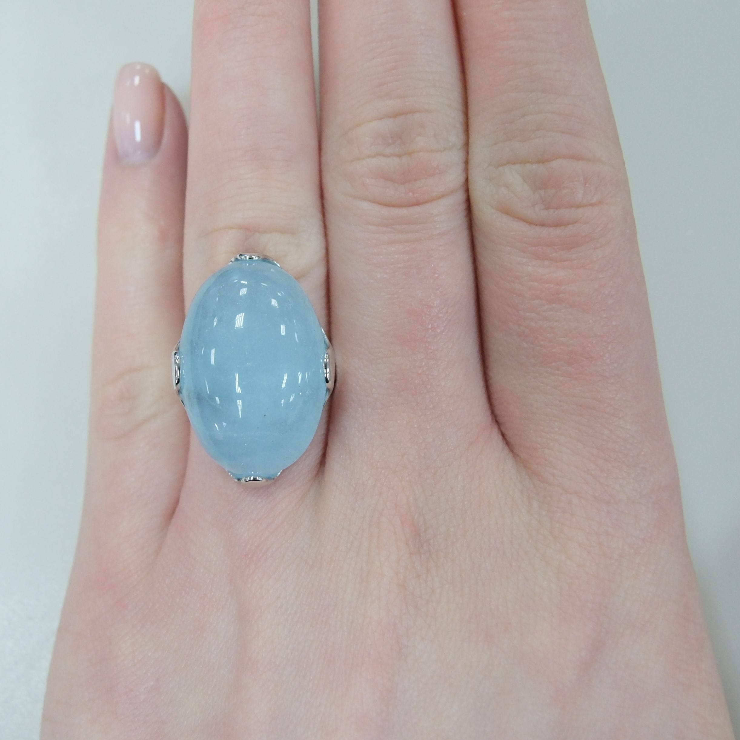 Серебряное кольцо с аквамарином